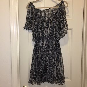 Black and white sheer dress